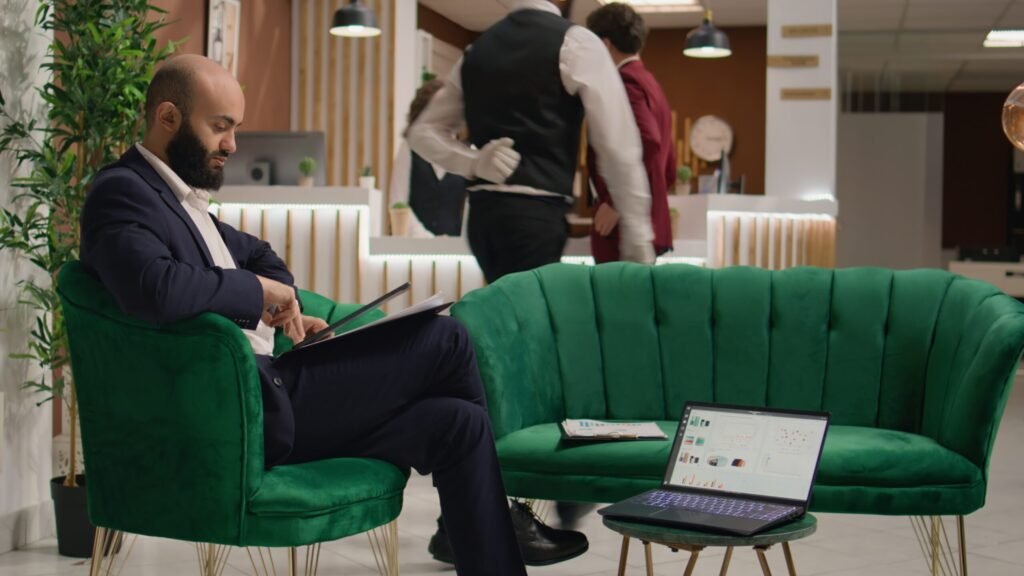businessmen in suit taking notes